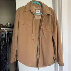 Light brown abercrombie shacket (shirt jacket)